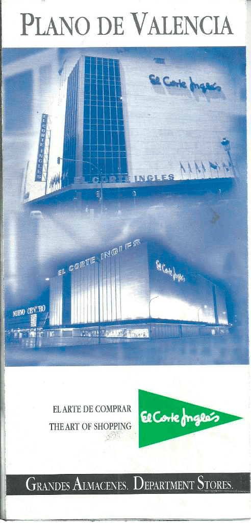 A twentieth-century El Corte Inglés tourist leaflet from Valencia